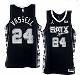 Men's San Antonio Spurs #24 Devin Vassell 2022-23 Black Stitched Jersey,baseball caps,new era cap wholesale,wholesale hats